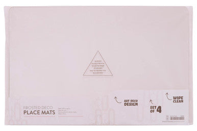 Frosted Deco Set Of 4 Pink Placemats