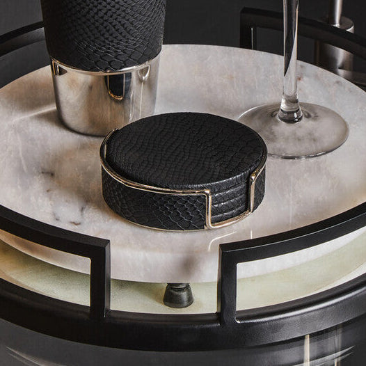 Mixology Set Of Four Black Coasters