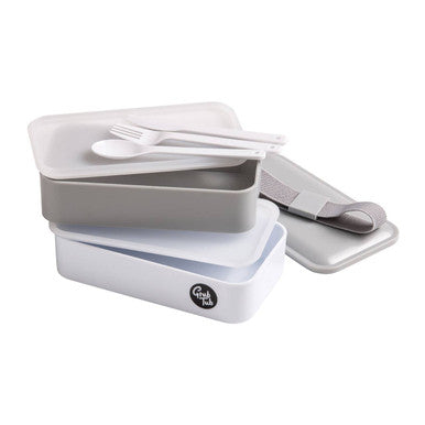 Grey Stackable Lunch Box | Grub Tub