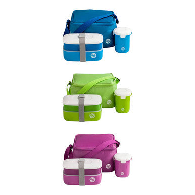 Green Lunch Box Set with Insulated Bag | Grub Tub