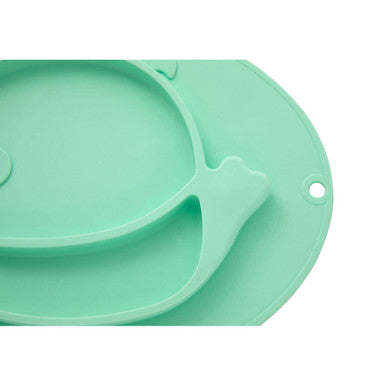 Zing Light Green Whale Food Plate
