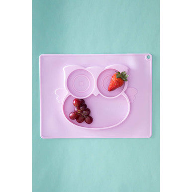 Zing Pastel Pink Owl Food Plate