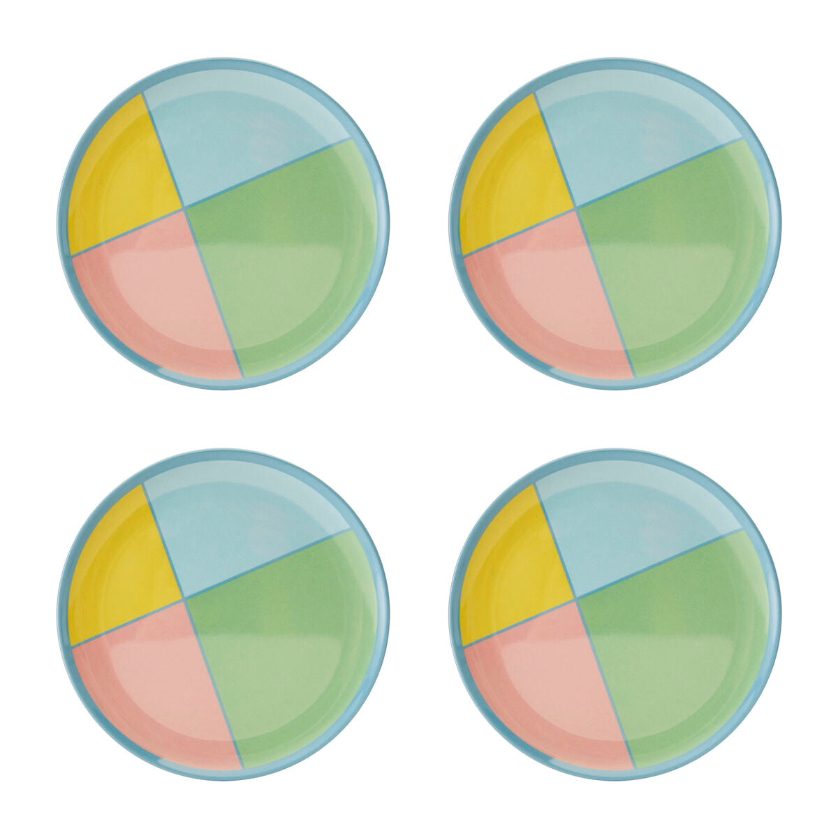 Set of 4 Melamine Dinner Plates | Mimo