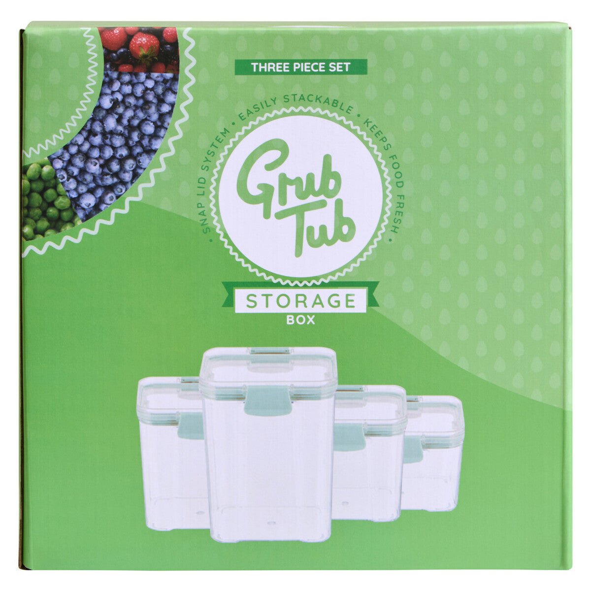 Grub Tub Set of 4 Food Storage Container