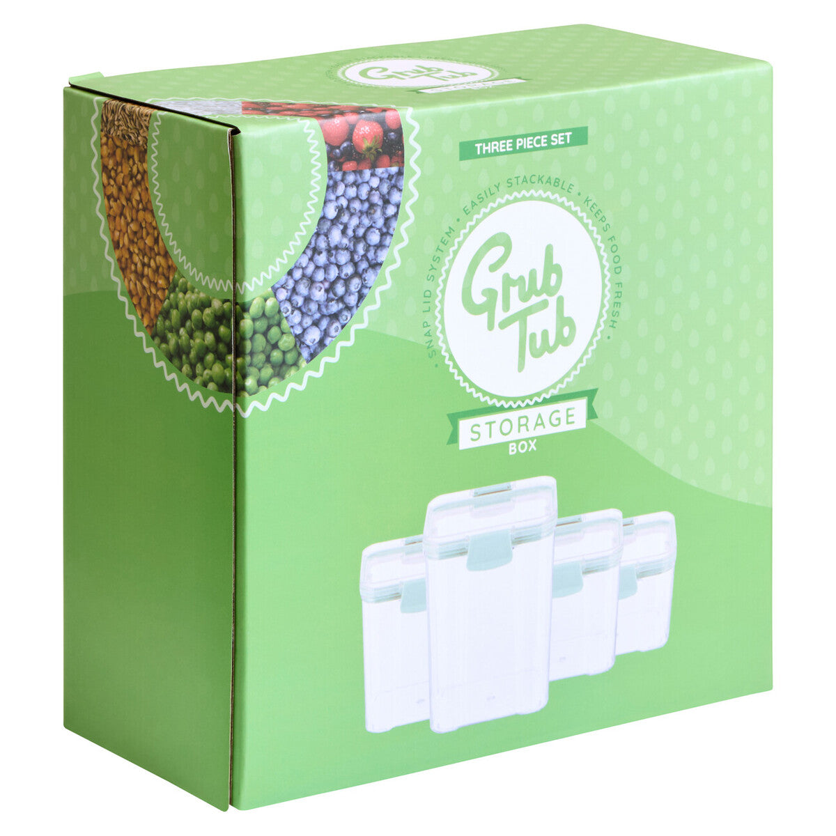 Grub Tub Set of 4 Food Storage Container