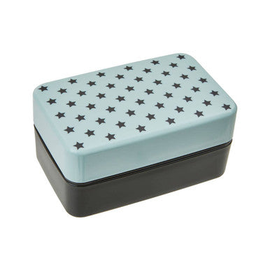 Grub Tub Light Blue Star Lunch Box With Cutlery