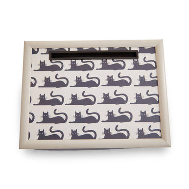 Portada Black Cat Lap Tray With Ipad Holder