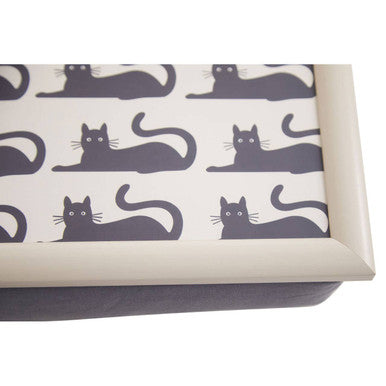 Portada Black Cat Lap Tray With Ipad Holder