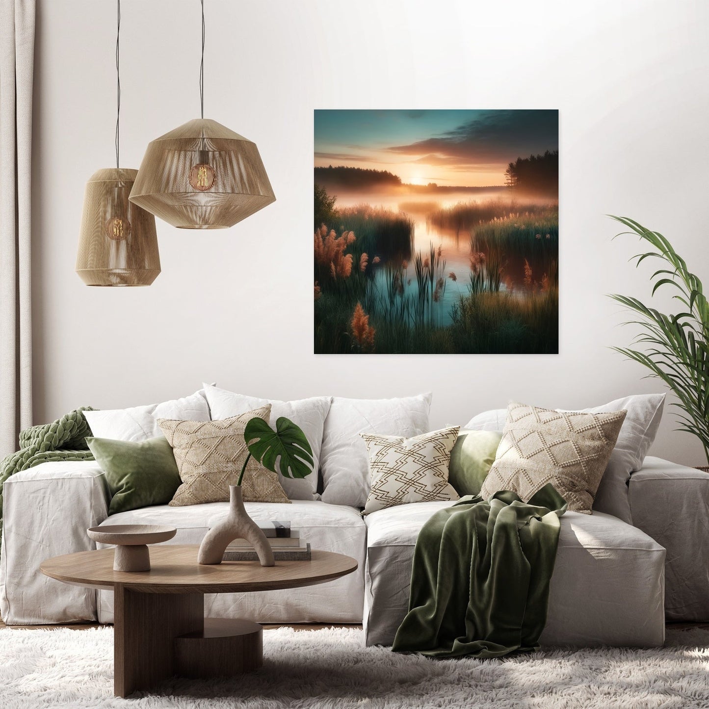 Dawn Wetlands Serenity Canvas