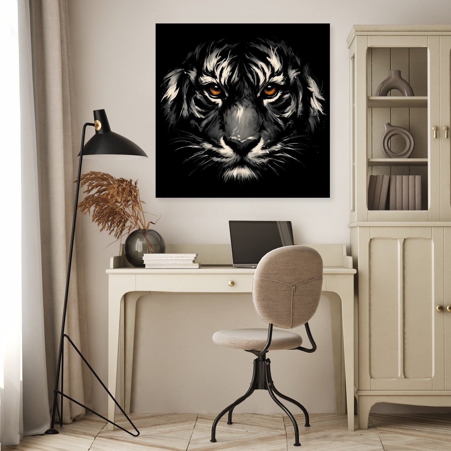 Dark Tiger Gaze Canvas