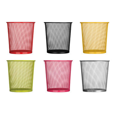 Small Matt Silver Mesh Waste Paper Basket