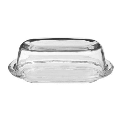 Olivia Clear Glass Butter Dish