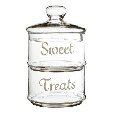 Stackable 2 Tier Glass Storage Jar | Olivia