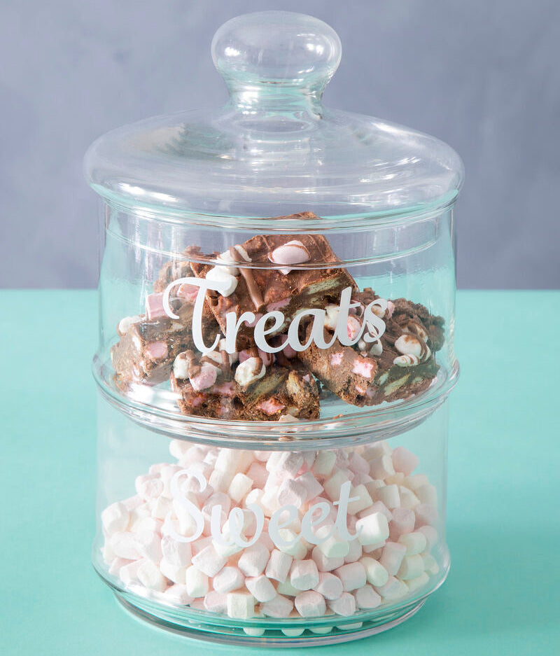 Stackable 2 Tier Glass Storage Jar | Olivia