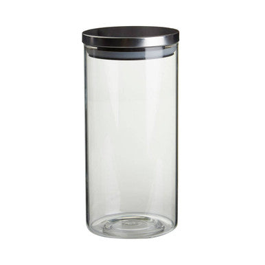 Freska Glass Storage Jar with Silver Lid 1300ml