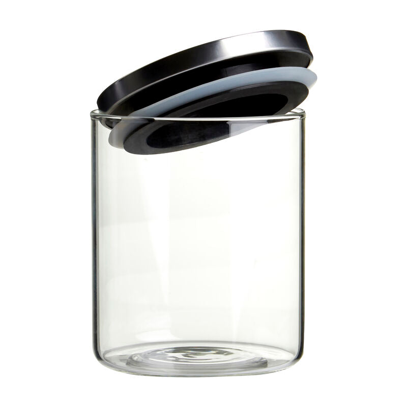Freska Glass Storage Jar with Silver Lid 700ml