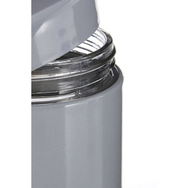 Luca Grey Steel and Glass Storage Jar - 800ml