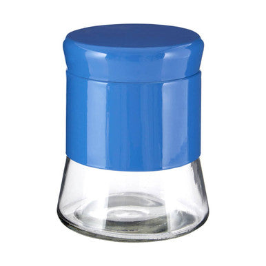 Luca Blue Steel Wrap Glass Storage Jar 800ml