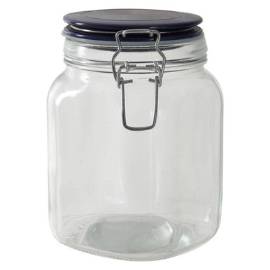 Luca Glass Storage Jar 1050 ml  (3 Assorted Colours)