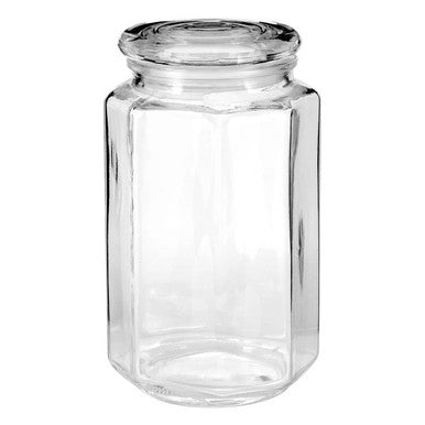 Abbie Hexagonal Glass Storage Jar