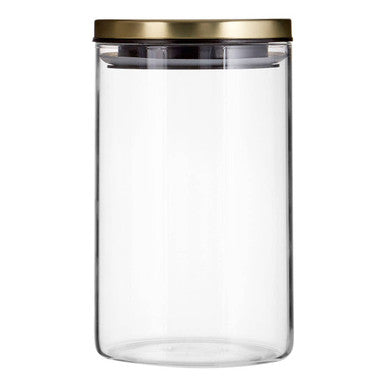 Freska Glass Storage Jar with Gold Lid 950ml