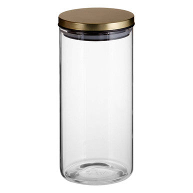 Freska Glass Storage Jar with Gold Lid 1300ml