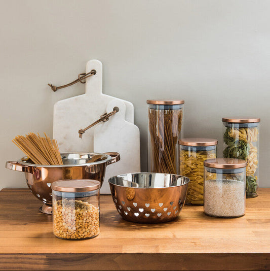 Freska Gold Lid Storage Jar   1600Ml