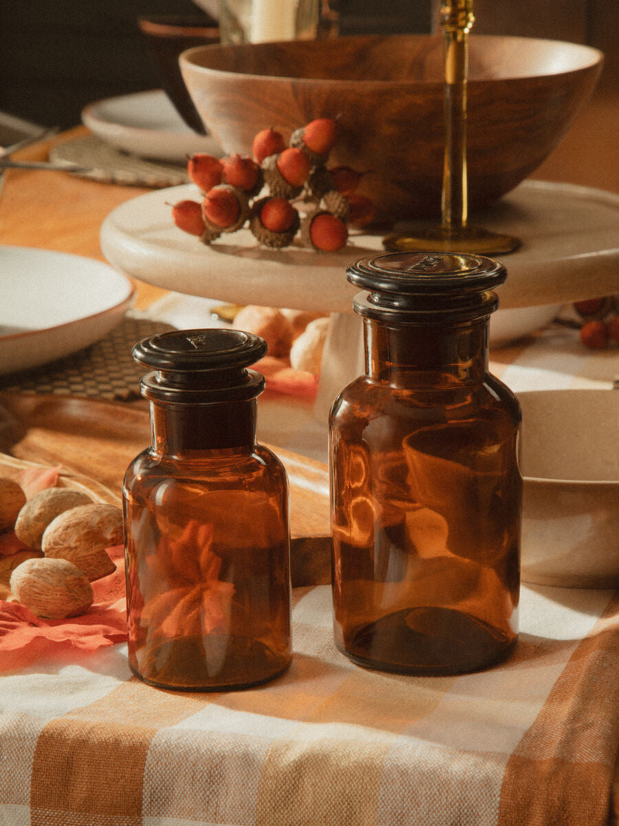 Apothecary Amber Glass Extra Small Reagent Bottle with Lid 125ml
