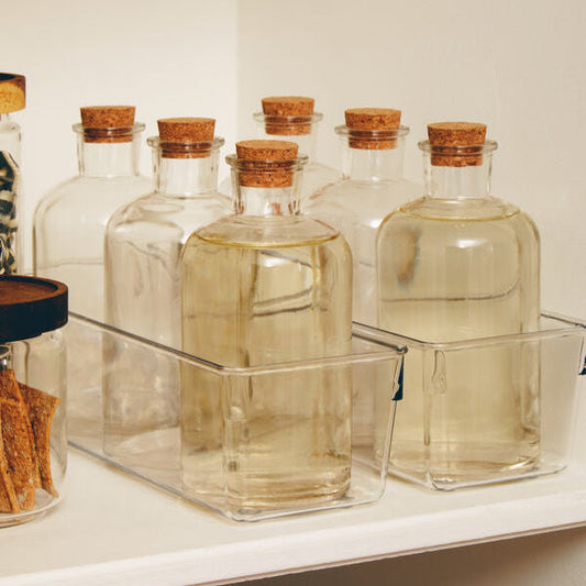 Tromso Set Of 6 Round Glass Bottles