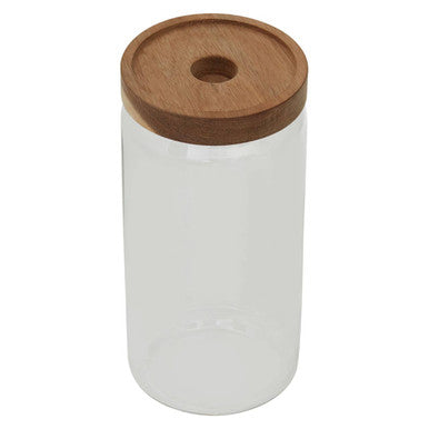 Glass Storage Jar with Acacia Wood Lid 1000ml | Freska