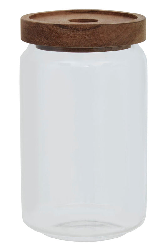 Freska Glass Storage Jar with Acacia Wood Lid 800ml