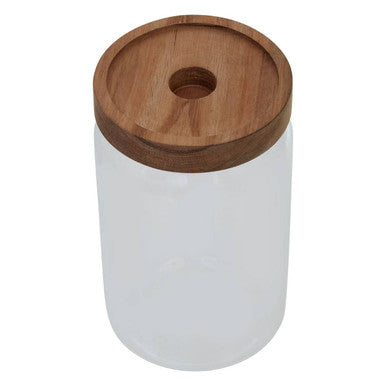 Freska Glass Storage Jar with Acacia Wood Lid 800ml