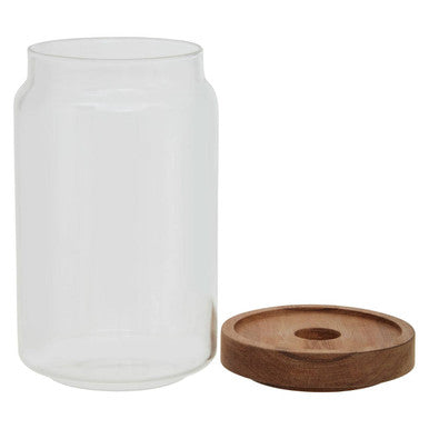 Freska Glass Storage Jar with Acacia Wood Lid 800ml