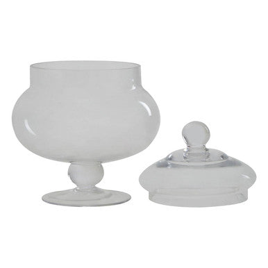 Olivia Clear Glass Small Candy Storage Jar
