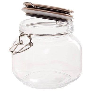 Square 800Ml Glass Jar With Champagne Lid | Luca