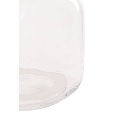 Luca Square 1050Ml Glass Jar With Champagne Lid