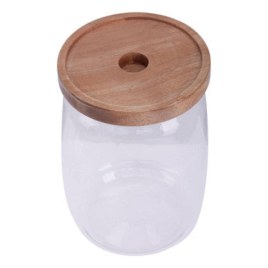 Glass Storage Jar with Acacia Lid 1260 Ml | Tromso