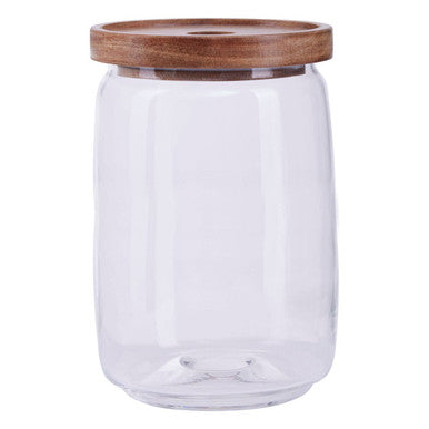 Glass Storage Jar with Acacia Lid 1260 Ml | Tromso
