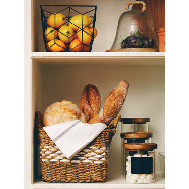 Tromso Glass Storage Jar with Acacia Lid and Chalkboard 1300 ml