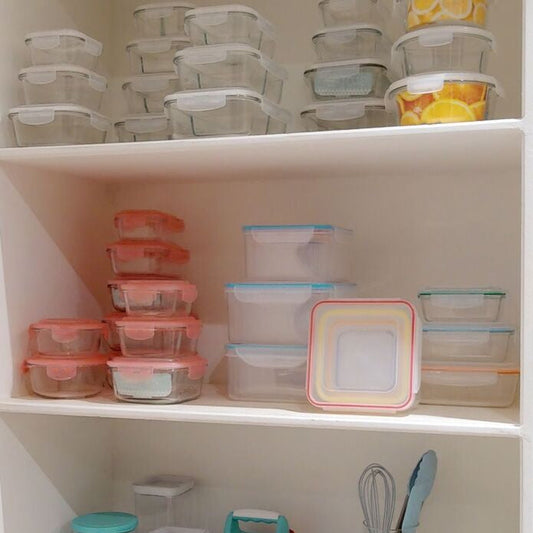 Freska Set Of Three Rectangular Glass Containers