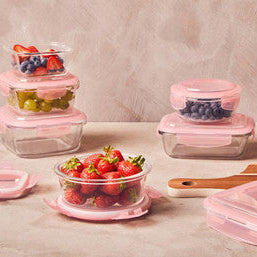 Freska 520Ml Square Glass Container