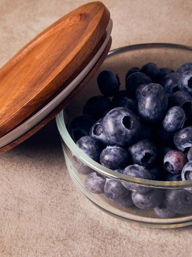 Freska 300Ml Glass Container With Acacia Lid