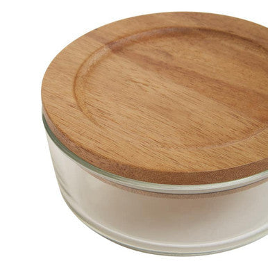 Freska 300Ml Glass Container With Acacia Lid