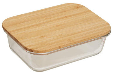 Freska Glass Container with Bamboo Lid 1040ml