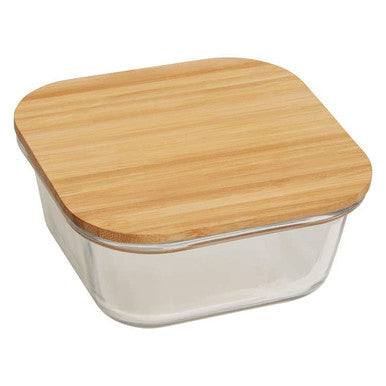 800Ml Glass Container with Bamboo Lid | Freska