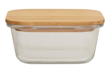 800Ml Glass Container with Bamboo Lid | Freska