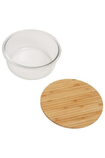 Freska 950Ml Glass Container With Bamboo Lid