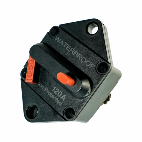 120A 12V/24V/48V automatic over-current DC circuit breaker / switch for panel or recess mount