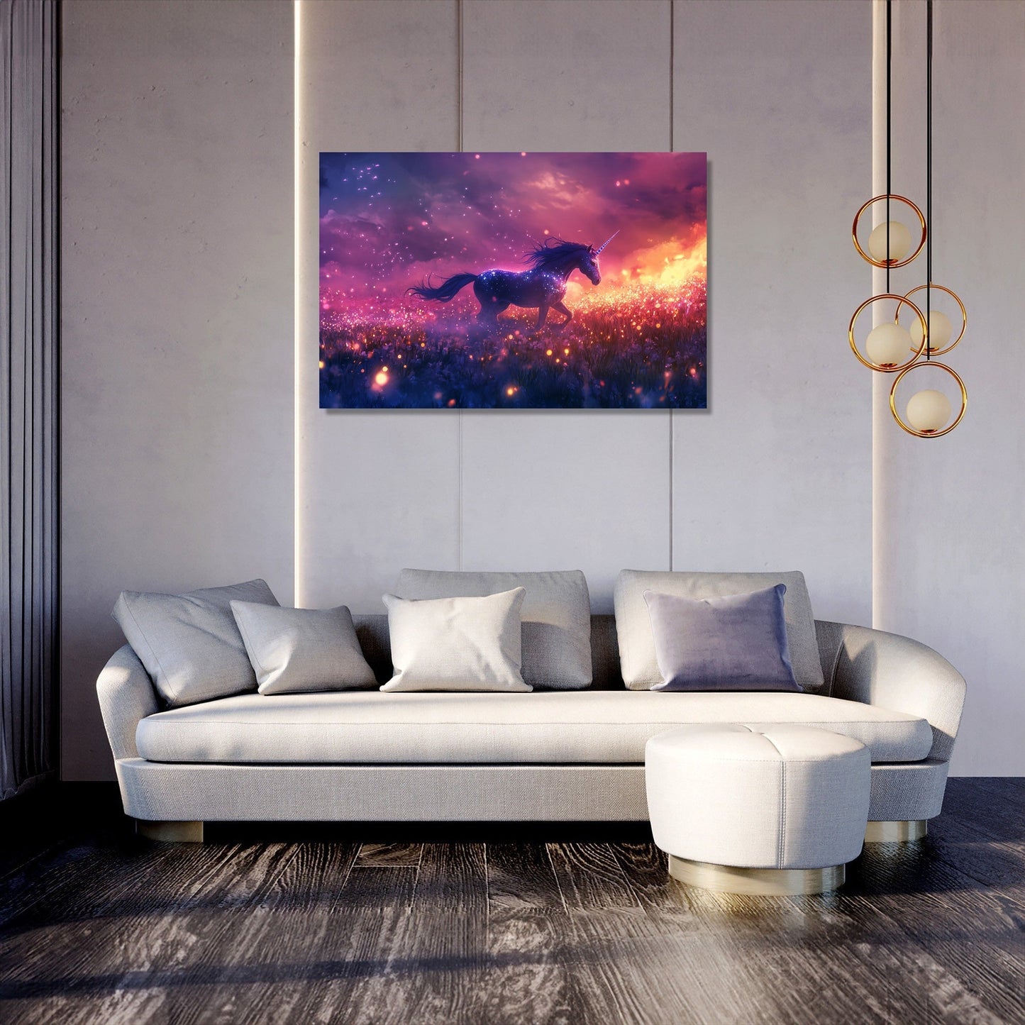 Unicorn Firefly Dreamscape Canvas