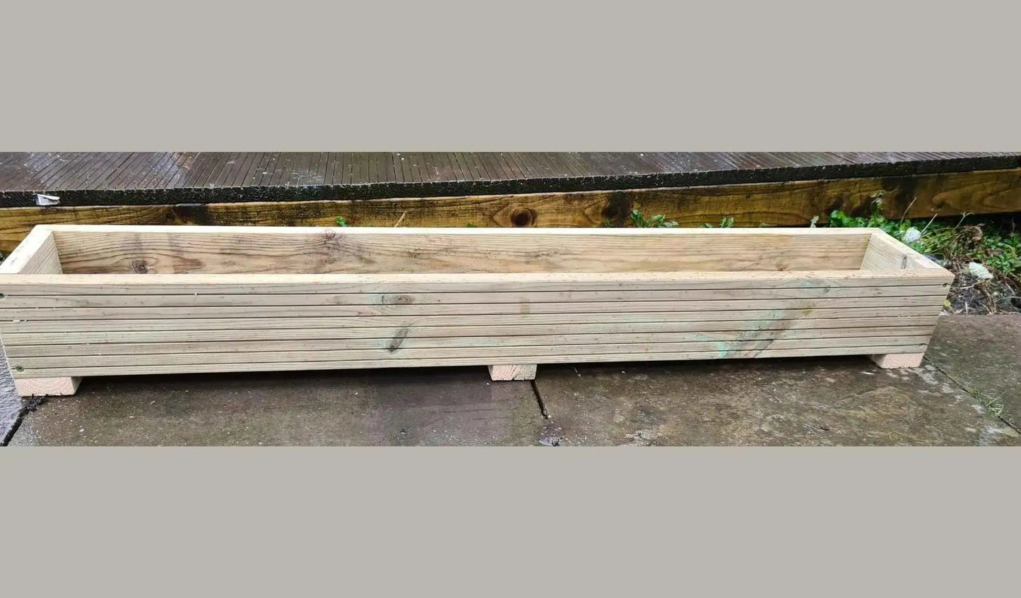 1.2m Wooden Decking Garden Planter